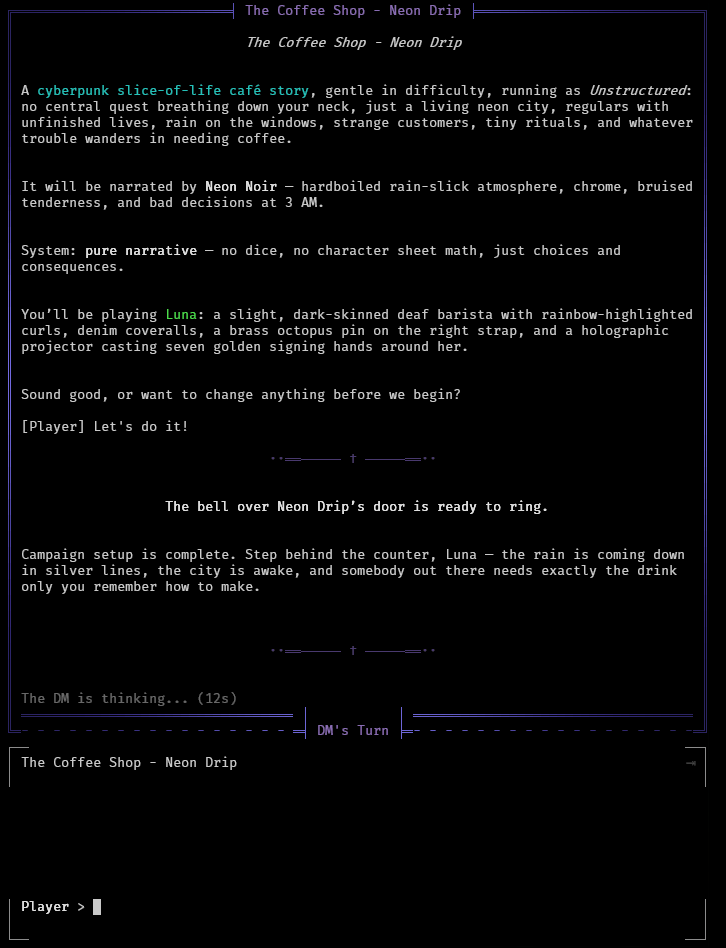 Machine Violet gameplay: campaign setup for a cyberpunk slice-of-life story.